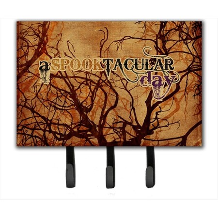 Carolines Treasures 6 x 9 In. A Spook Tacular Day Halloween Leash or Key Holder SB3016TH68
